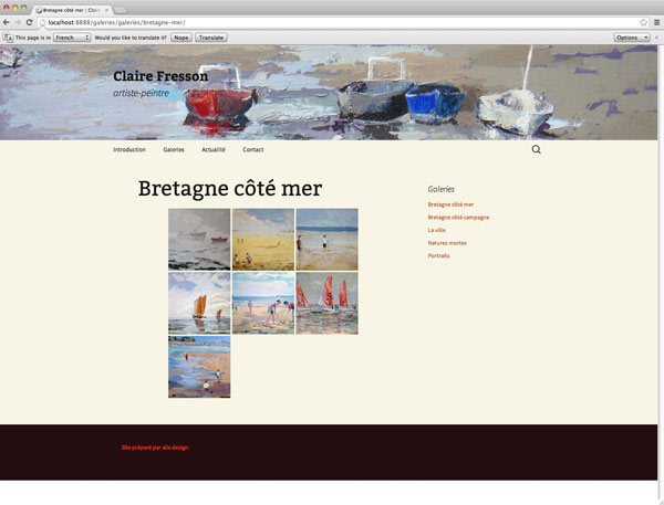 Website of Claire Fresson