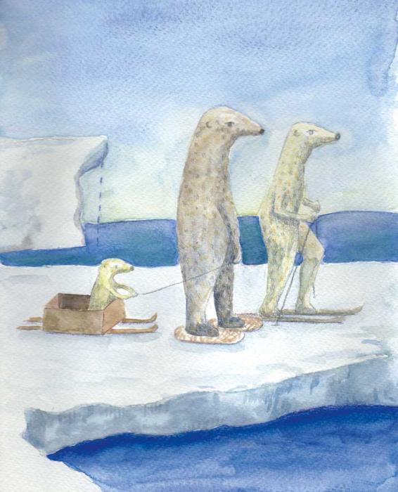 3 ours en promenade - Boucle d'or au pôle nord
