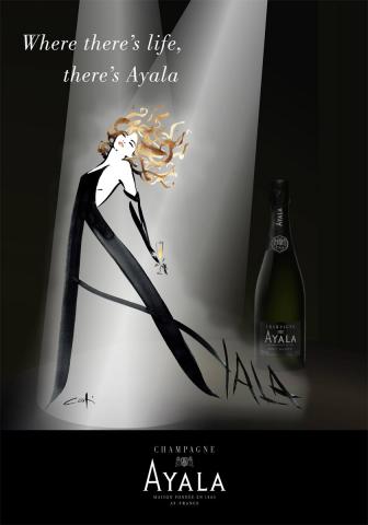 Poster for Champagne Ayala in the US